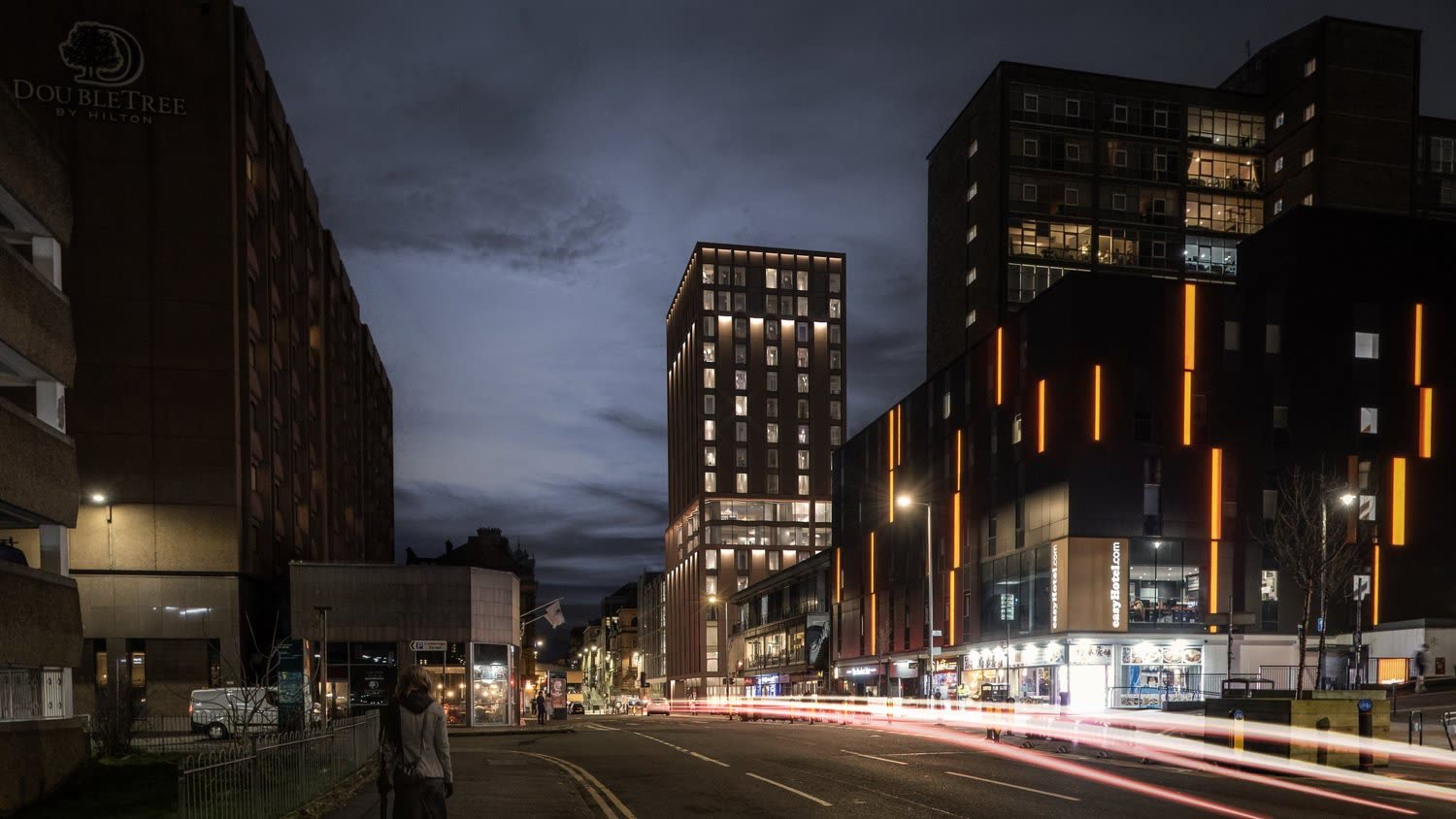 Cambridge Street at night